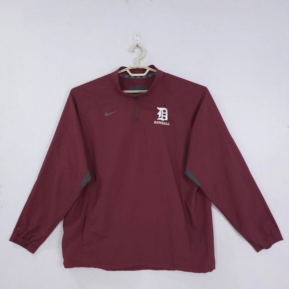 Nike Boston MLB Windbreaker Team Shield Hot Corner Jacket 578555 Burgundy Men XL - Picture 1 of 13